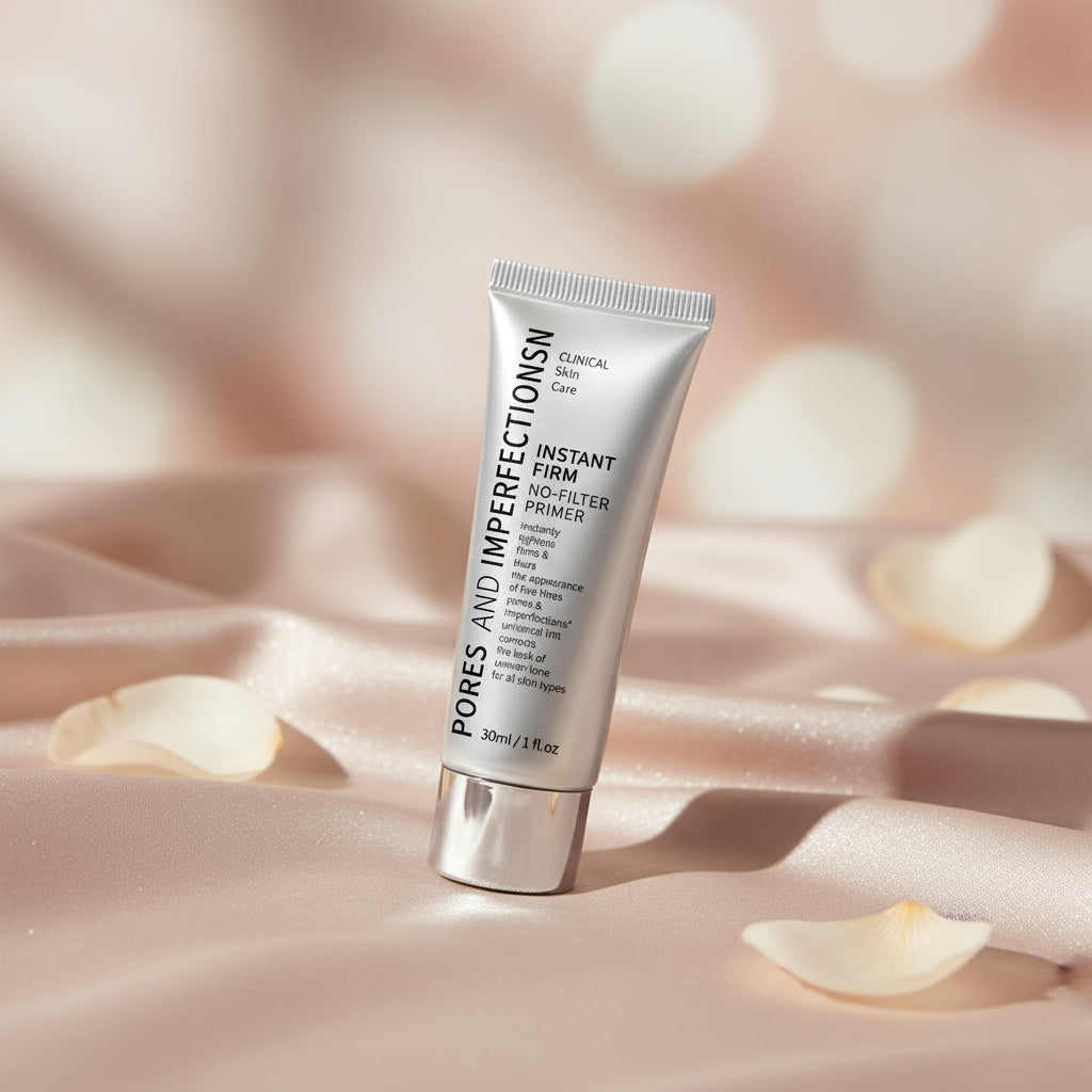 Skincare product tube labeled 'Pores and Imperfections' on a white background